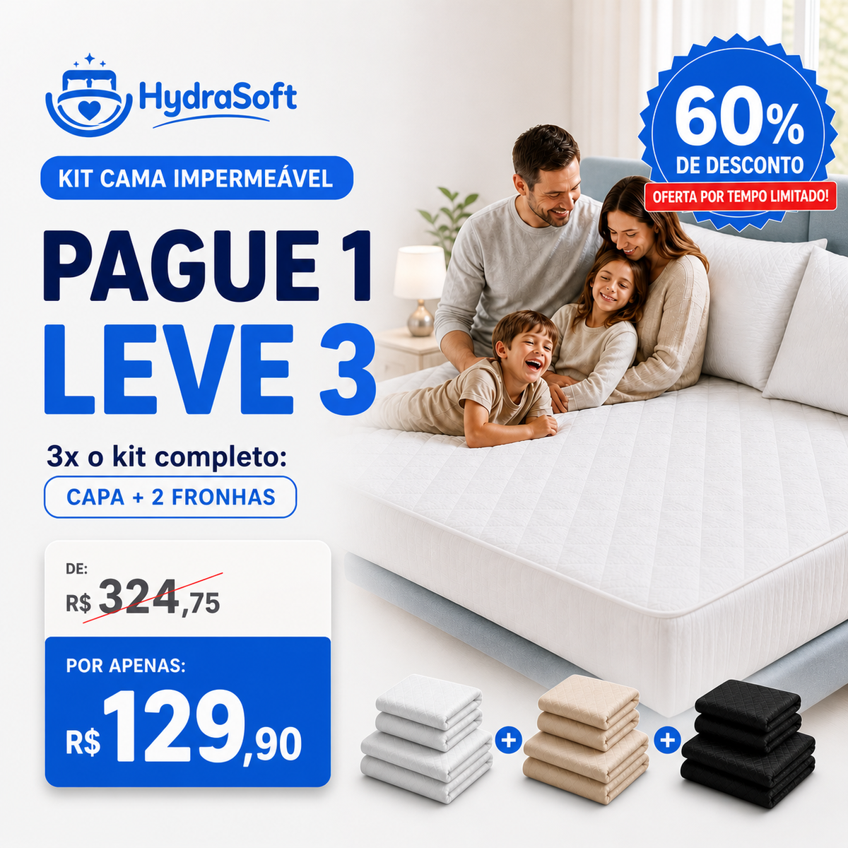 HydraSoft™ Jogo de Cama