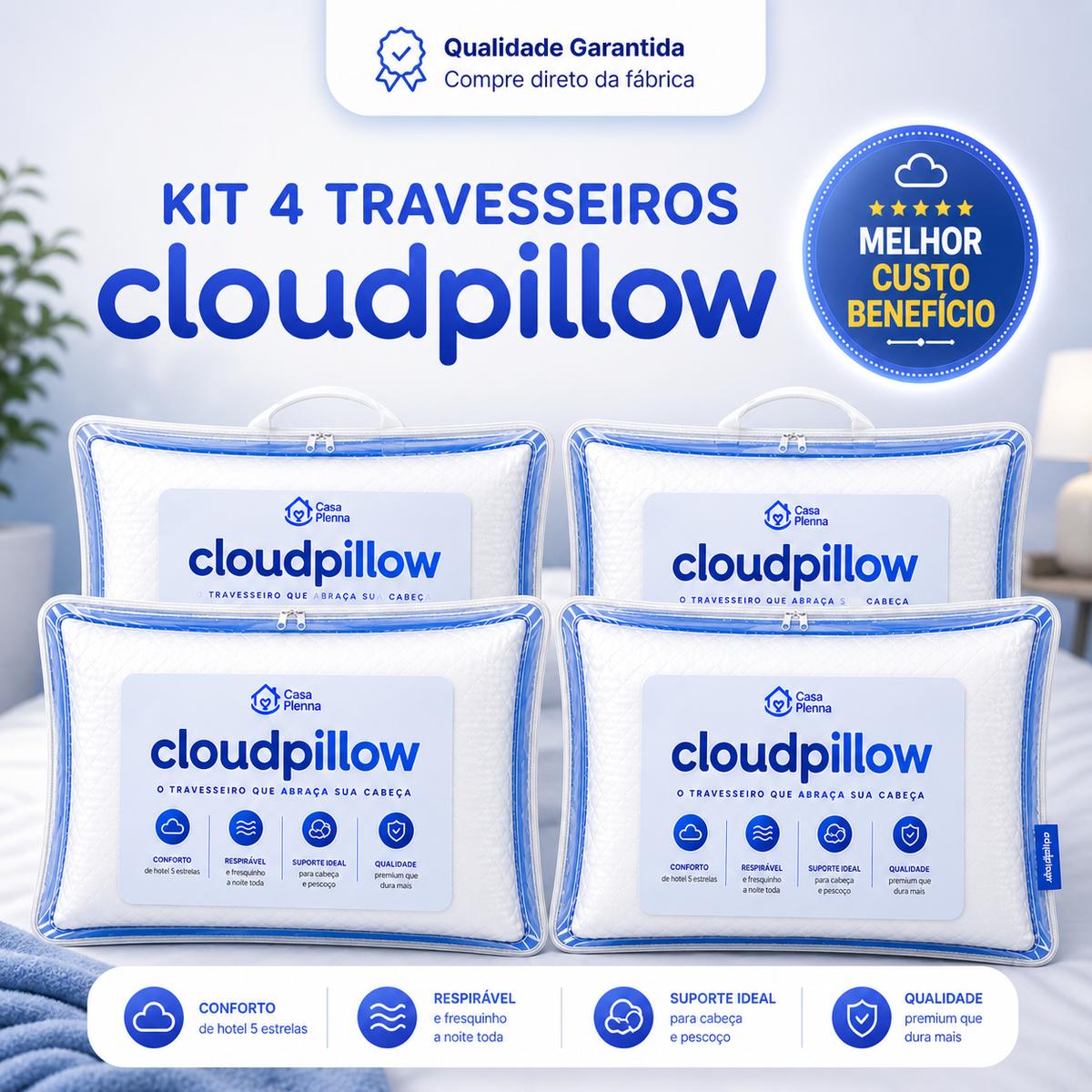 Foto 3 de CloudPillow™ Travesseiro Nuvem
