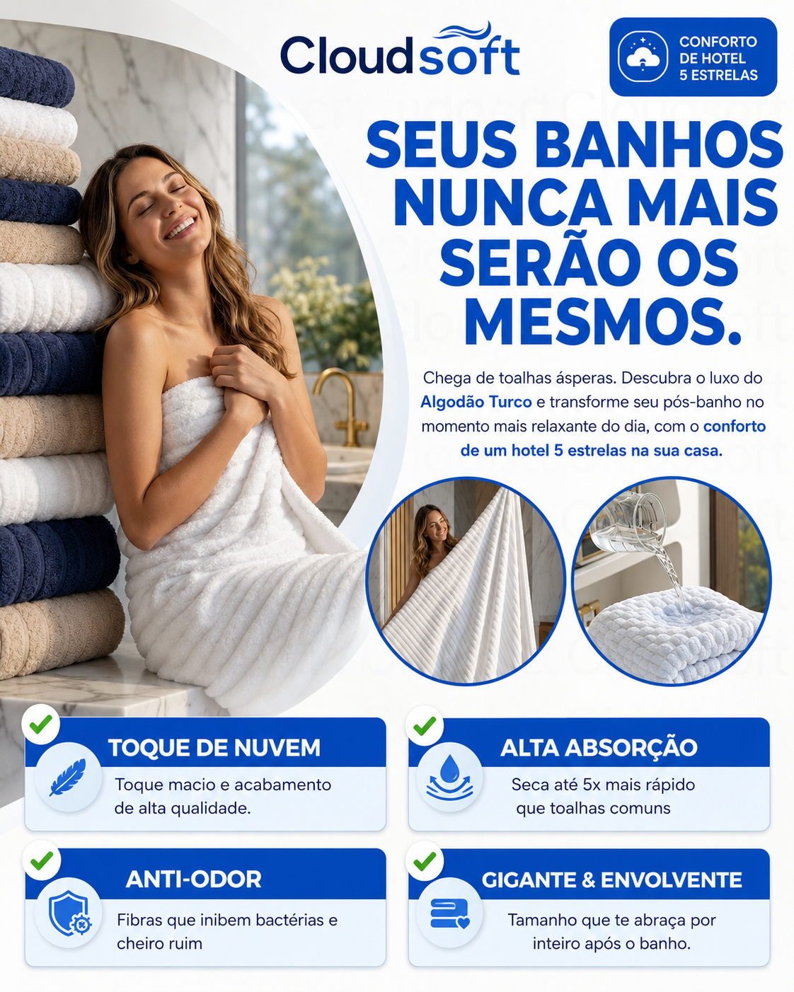 CloudSoft™ Toalhas Premium