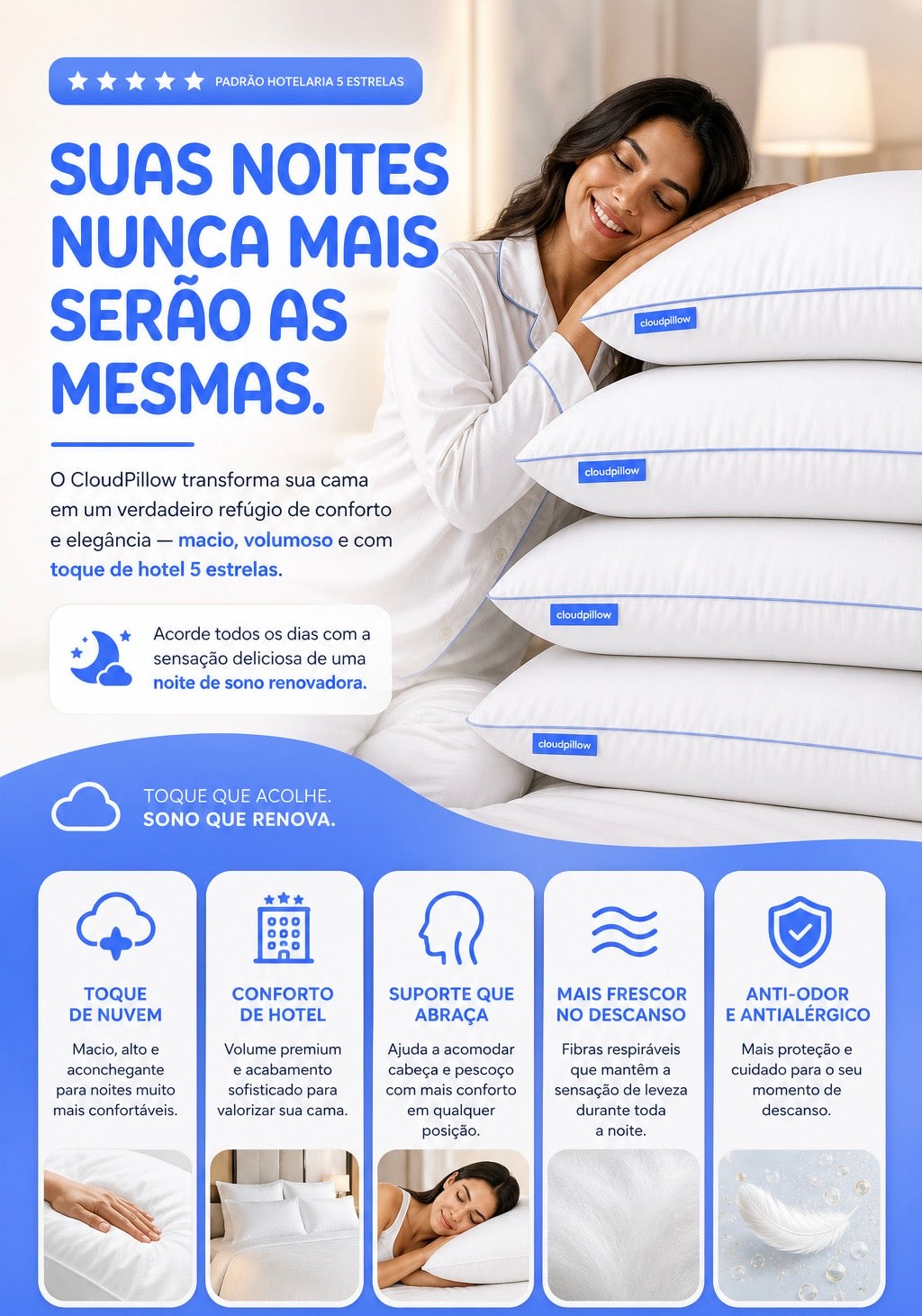 CloudPillow™ Travesseiro Nuvem